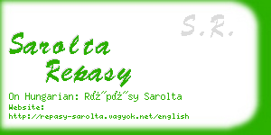 sarolta repasy business card